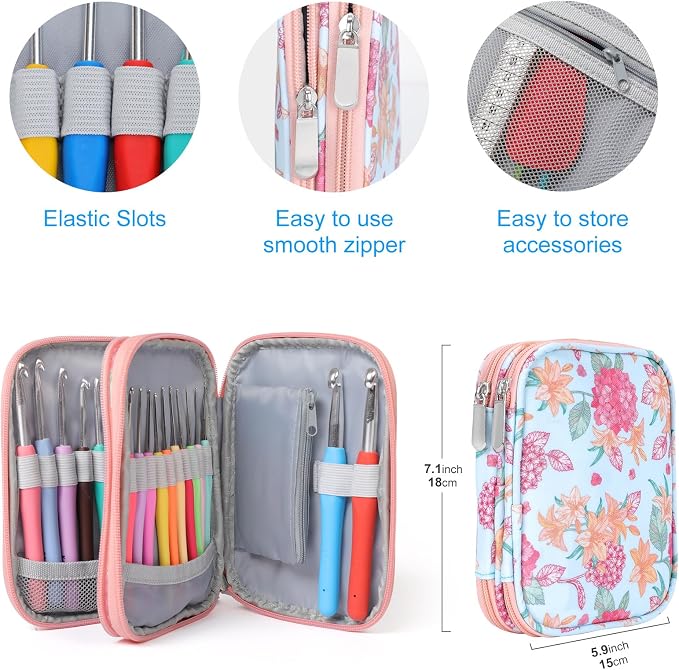 Vodiye 21 Sizes Ergonomic Crochet Hooks Set 0.5–10.0mm - Image 4