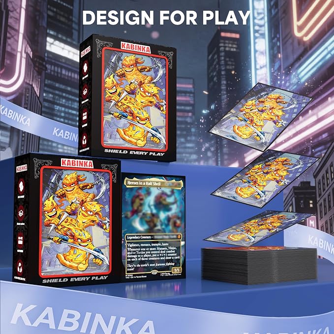 Kabinka MTG Card Sleeves-Turtles 100 Standard Size Pack Clear Front & Matte - Image 7