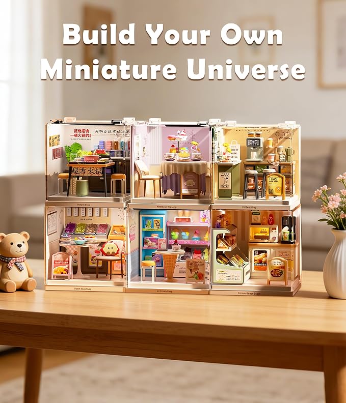 Ice Cream Shop Miniature House Kit, Plastic DIY Dollhouse - Image 7