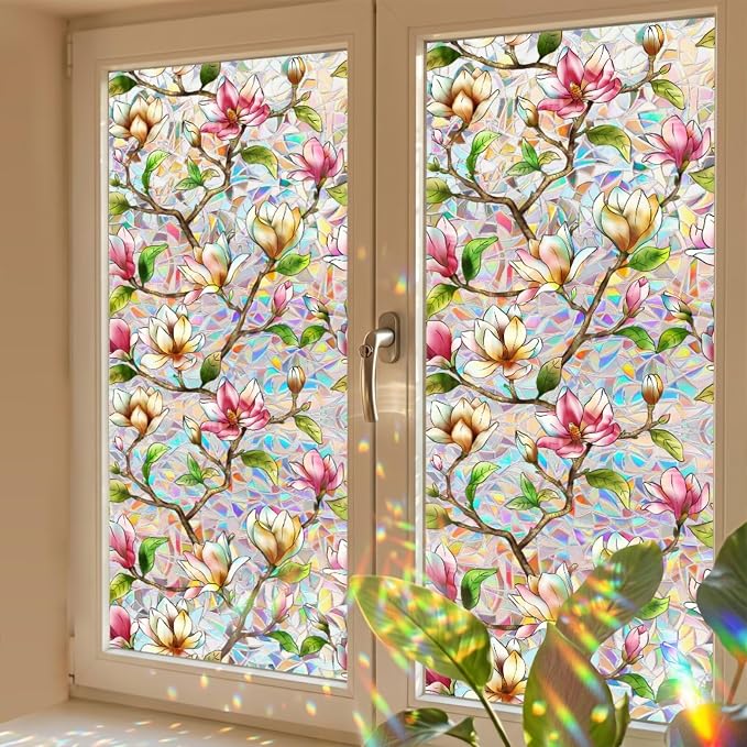 Magnolia Stain Glass Window Film - Image 4
