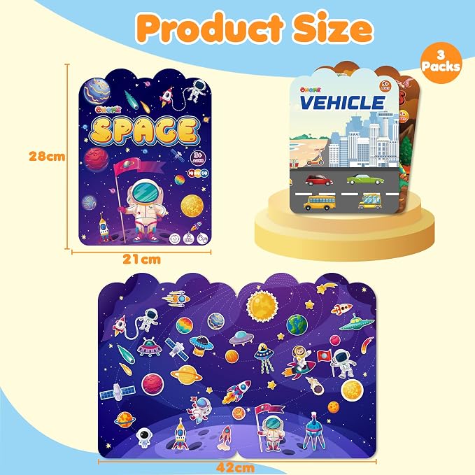Reusable Sticker Books for Toddlers 2-4 Years - Image 3