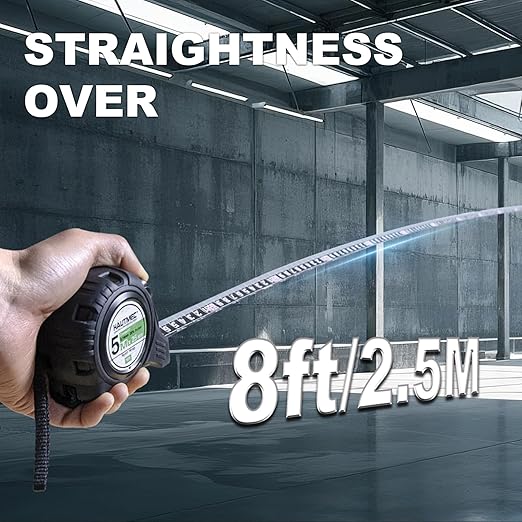 HAUTMEC Tape Measure 5m/16ft Auto-Lock with Dual Metric & Imperial Scale, Easy to Read Nylon Coated Measuring Tape for Construction, Carpentry, Contractors, Engineers, DIY, HT0100-4PC