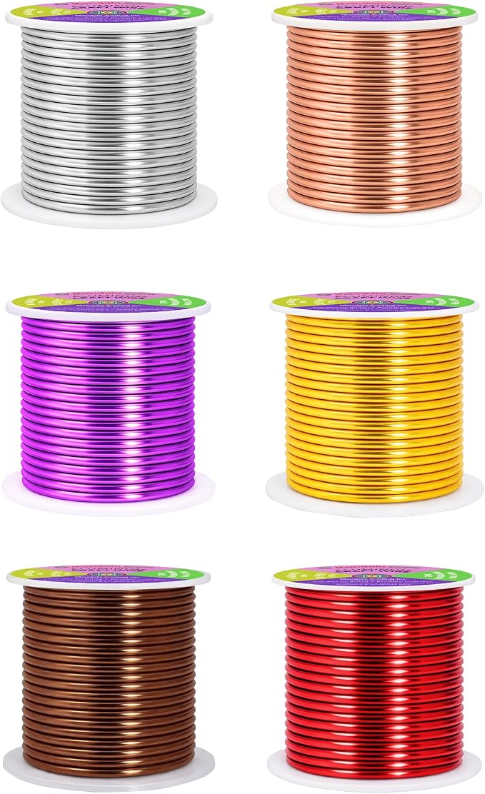 Mandala Crafts 8 GA Purple Brown Red Assorted Anodized Aluminum Craft Wire | - Image 2
