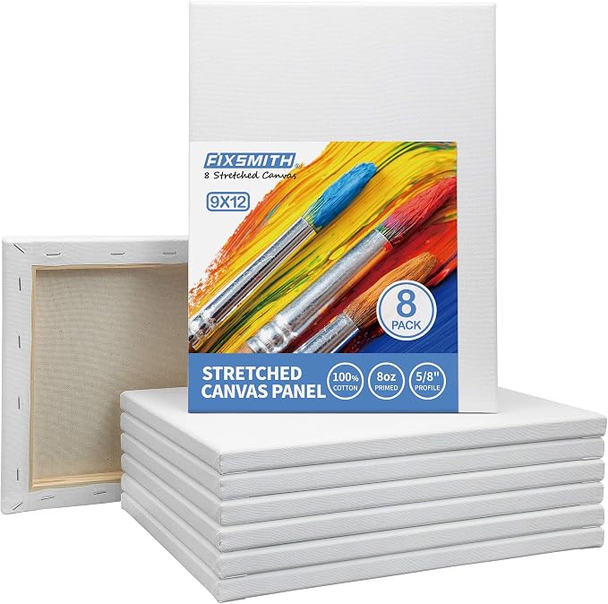 FIXSMITH Stretched White Blank Canvas - Image 2