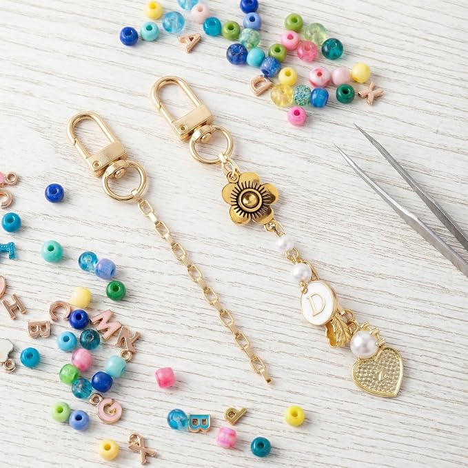 20pcs Gold Keychain Making Kit, Key Ring Swivel Snap Hook Chains, Extender - Image 7