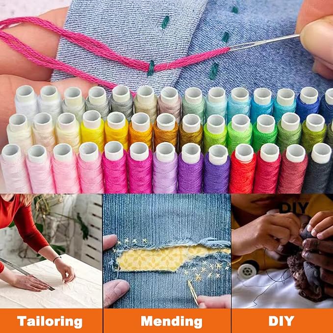 JUNING Sewing Kit with Black Case Portable Sewing Supplies - Image 6