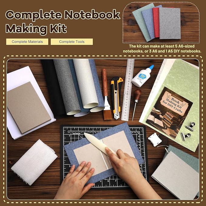 JUPEAN Book Binding Kits Book Binding Materials Bookbinding Kit | 6 Cardboard - Image 3