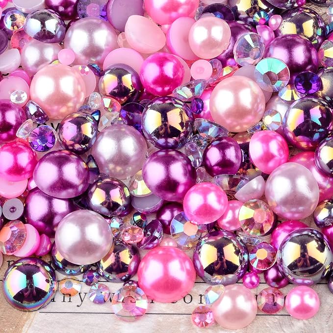 3900+ Pcs Rhinestones and Pearls Kit, 2-10mm Flatback Gems - Image 4
