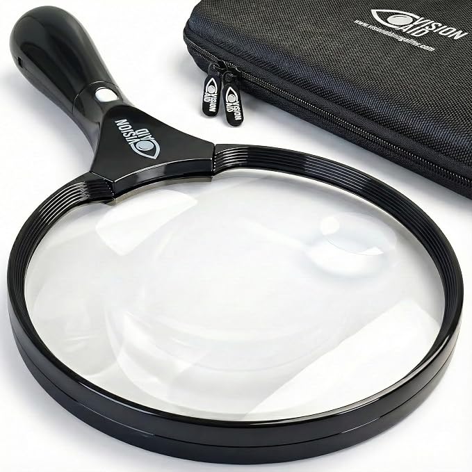 Large 5.5" Magnifying Glass by VisionAidUSA