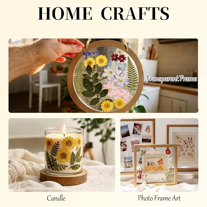 95PCS Dried Pressed Flowers for Crafts - Image 4