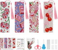 4 Pack Pink Cross Stitch Bookmark Kit by VIGEGU