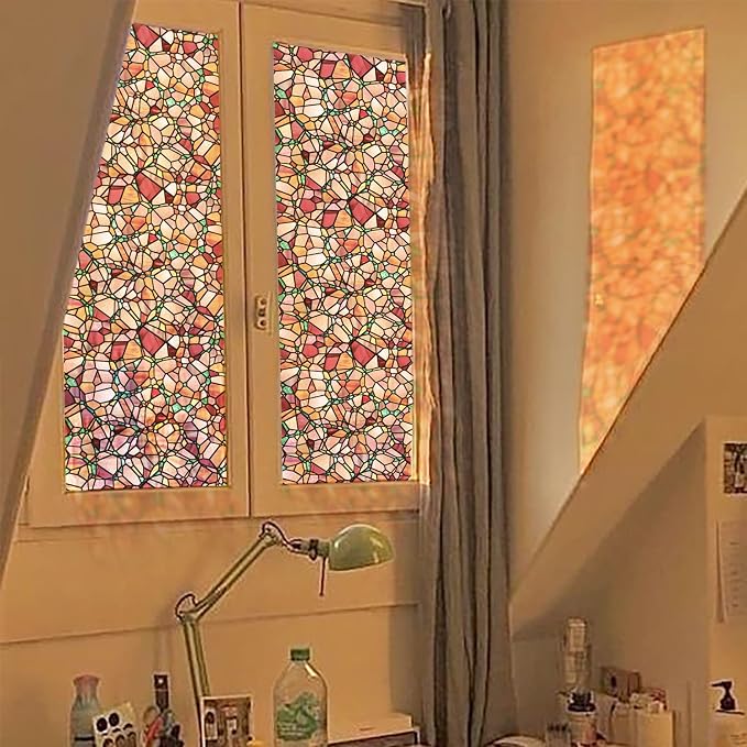funlife Original Hand-Drawn Stained Glass Window Film, Reusable Double-Sided - Image 8