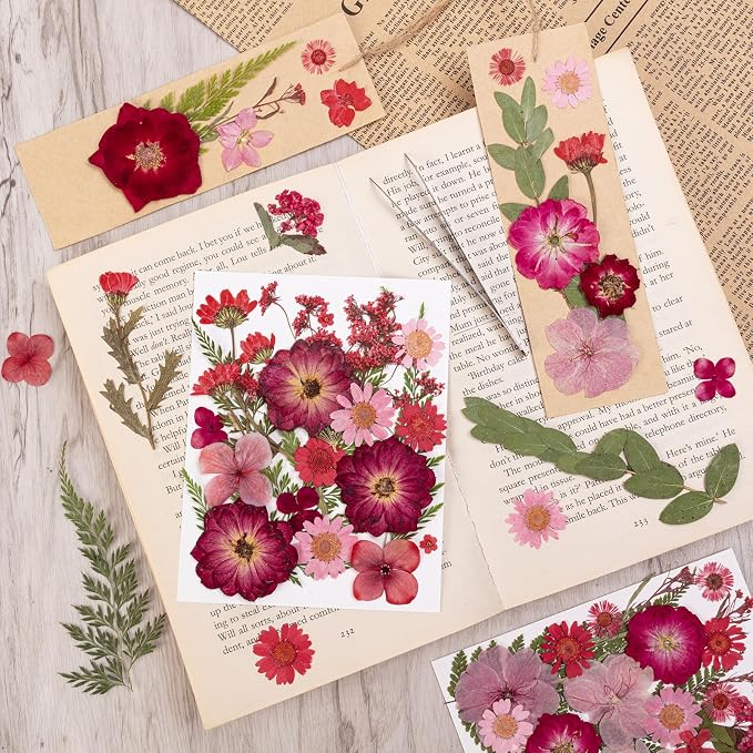 101 PCS Red Dried Pressed Flowers - Image 6