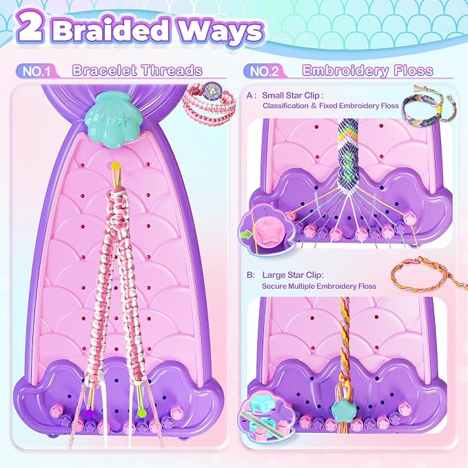 Euclidean Cube 2-in-1 Friendship Bracelet Making Kit, Arts and Crafts - Image 5