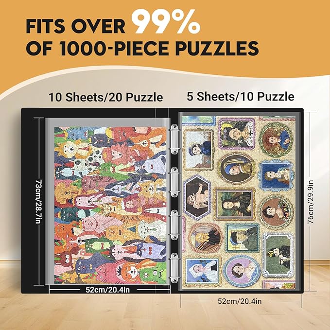 Nariolar 1000-Piece Puzzle Storage Folder: Portable, Large Jigsaw Puzzle - Image 2