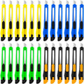 24-Pack Retractable Box Cutter | 9mm Snap-Off Blades with Lightweight Design | Carton/Plastic Opener for Home & Office | Exacto Knife Box Opener