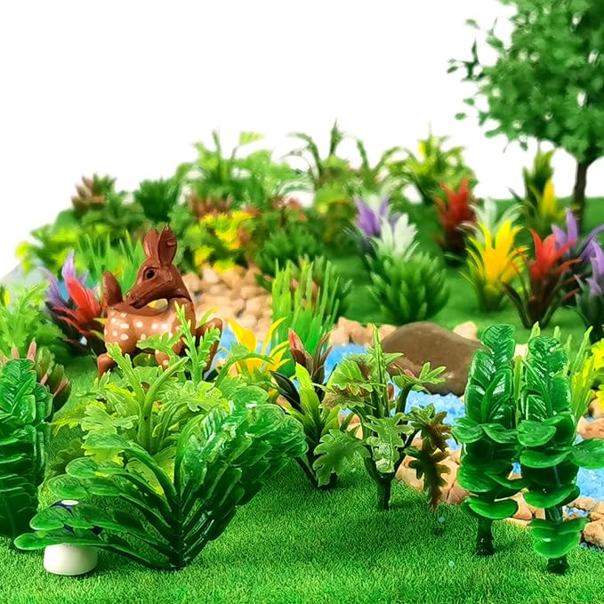 91pcs Model Trees Mixed Miniature Trees Model Train Scenery Fairy Garden Trees - Image 5