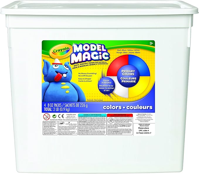 Crayola Model Magic, Modeling Clay Alternative, Primary Colors, Air Dry Clay by Crayola