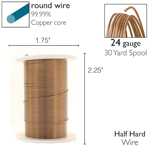 The Beadsmith Wire Elements 24-Gauge Lacquered Tarnish-Resistant Copper Wire - Image 4