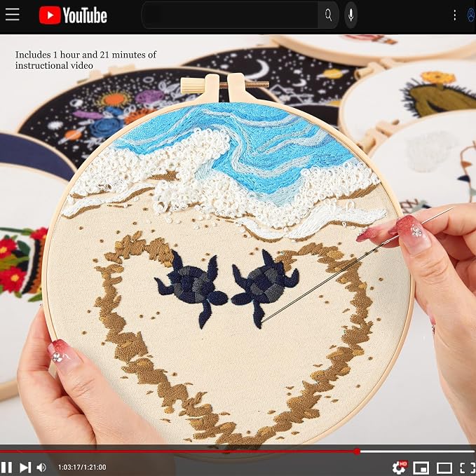 Crafmanoe Beach Embroidery Kits - Image 3