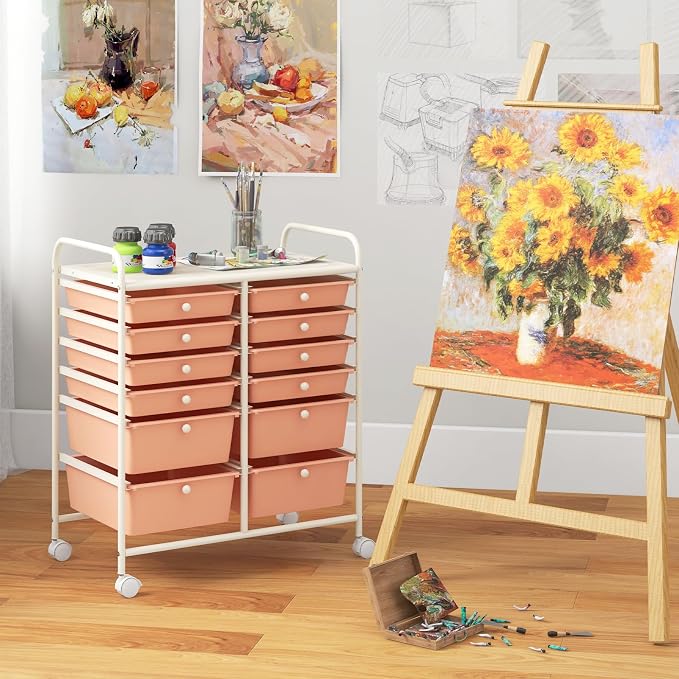 BECOMFORT 12-Drawer Rolling Cart - Image 3