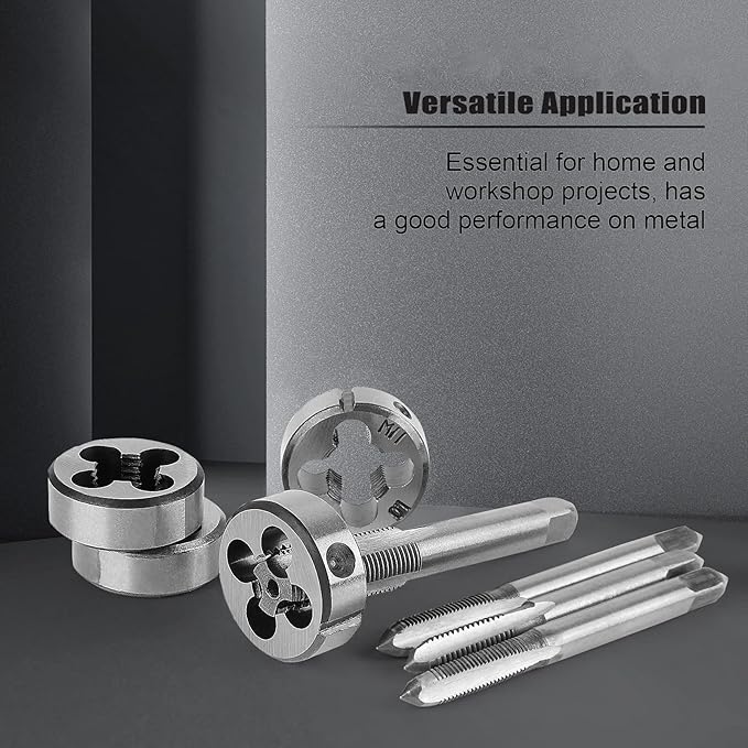 110 PCS Metric Tap and Die Set, Metric Screw Threads M2-M18 for Cutting External and Internal Threading, Come with Storage Case and Complete Accessories