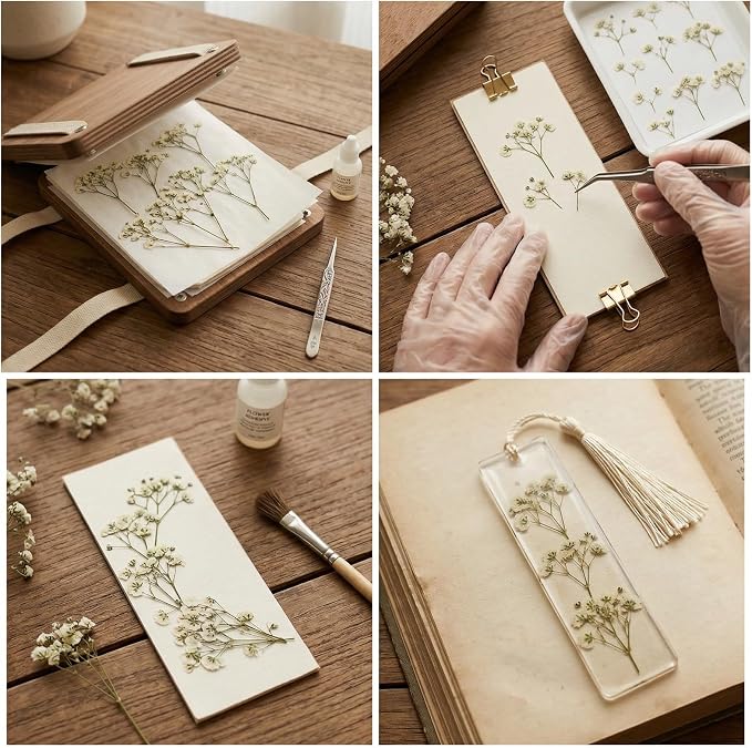 Dried Babys Breath White, Natural Pressed Flowers - Image 5