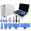 Diamond Tile Hole Saw Kit - 12Pcs 1/4'' X 2, 5/16'', 4/5'', 1-3/8'', 2'', 2-1/2'', 4'' Drill Bits, 4/5'' Finger Bit, 2'' Beveling Chamfer Bit, 2pcs Adapters for Porcelain Tile Ceramic Granite Marble
