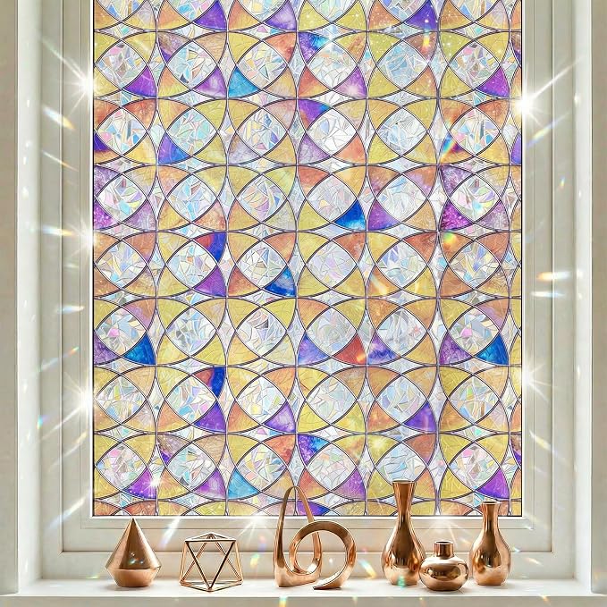 ADD.HERES Window Privacy Film, Stained Glass Decorative Static Cling, Removable by ADDHERES