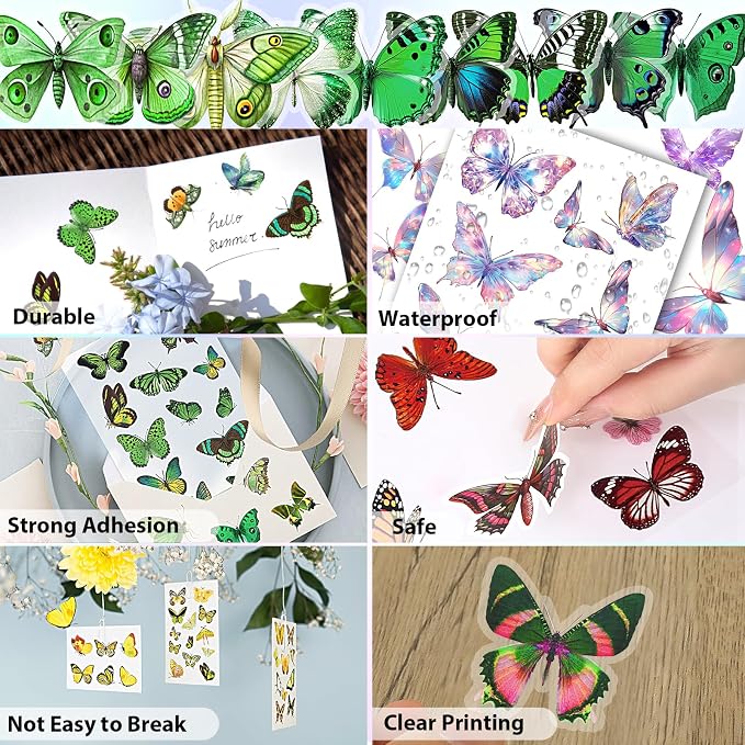 Arme Butterfly Stickers, Flower Stickers - Image 5