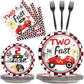 96pcs Two Fast Plates and Napkins Race Car Party Decorations Racing 2 fast by partygreeting
