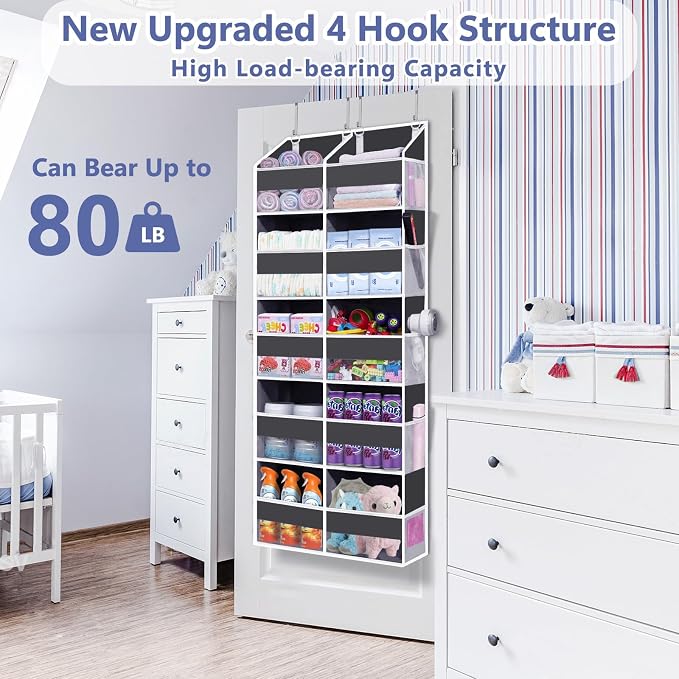 UVIAHOMI Heavy Duty Over The Door Organizer 5 Tiers, Extra Large Behind Door - Image 5