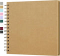 8x8 Inch DIY Scrapbook Photo Album, Hardcover Kraft Paper Acid-Free, 20 Sheets by Yopih