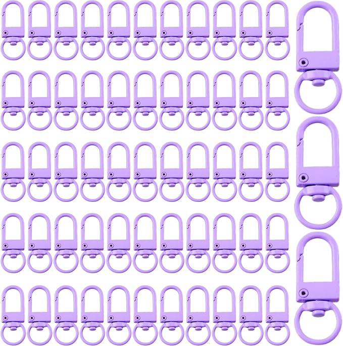 KJML DIY Keychain clip 60pcs Swivel Snap Lobster Claw Keychain Clasps Lanyard by KJMLDIY