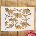 TIAMECH A4 Reusable Prehistoric Dinosaurs Stencil by TIAMECH
