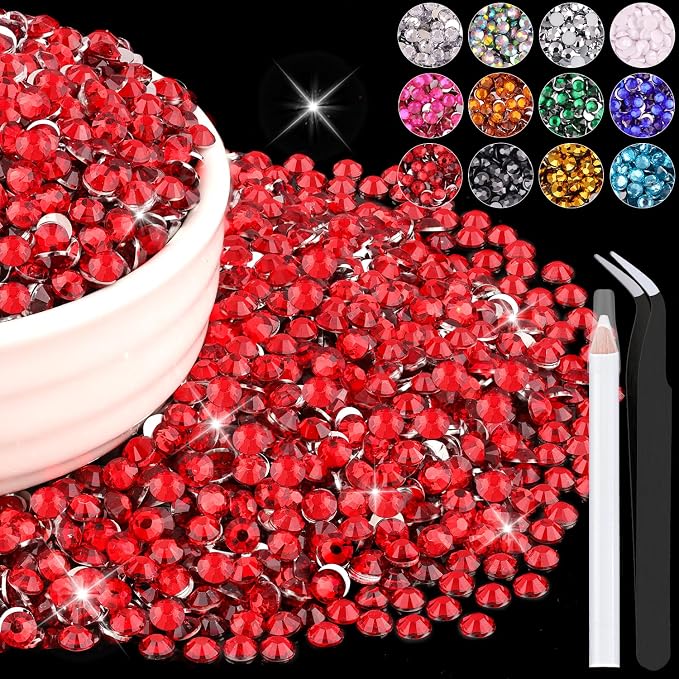 6000PCS 4mm Resin Rhinestones Bulk by BELLEBOOST