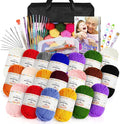 Aeelike 20pcs Acrylic Yarn for Crocheting, Crotcheting Set for Beginners by Aeelikescrochetworld