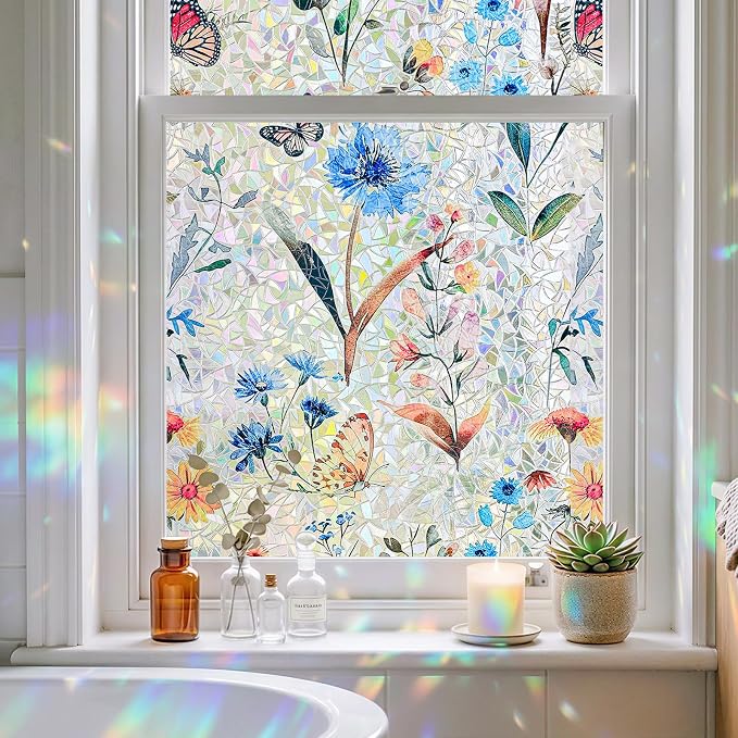 ADD.HERES Window Privacy Film, Stained Glass Decorative Static Cling, Removable by ADDHERES