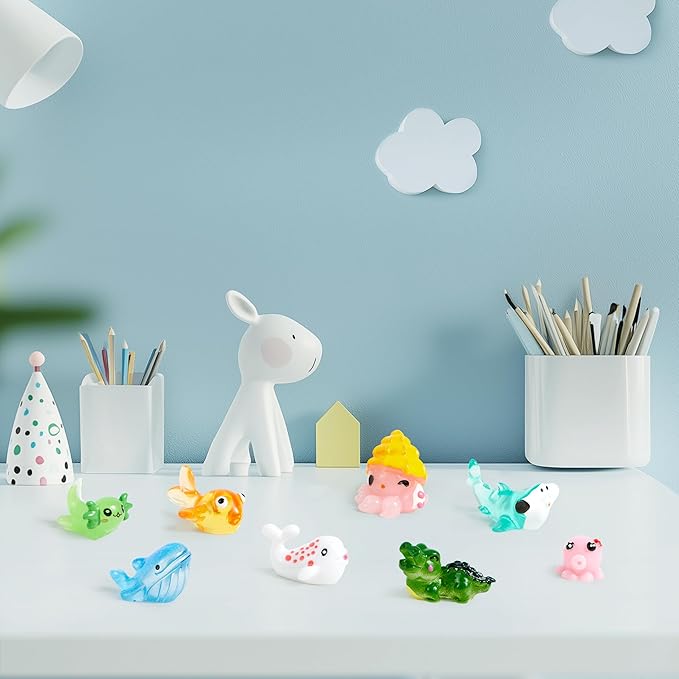 JOYIN 50 Pcs Mini Ocean Resin Animals Figures, Mini Sea Animals Figurines - Image 7