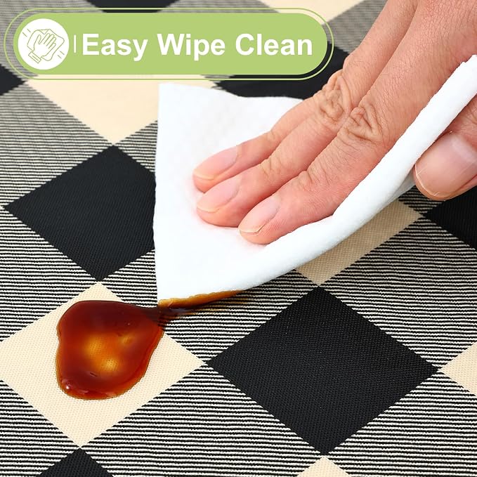Smiry Oval Table Cloth, Waterproof Vinyl Tablecloth - Image 3