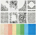 Geiserailie 8 Pcs Embossing Folders 2d/3D Embossing Machine Template Paper Card by Geiserailie
