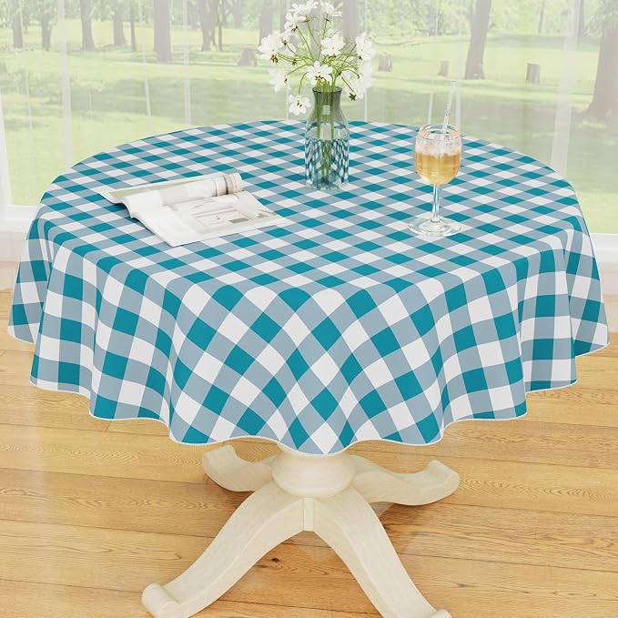 Smiry Plastic Table Cloth, Waterproof Vinyl Tablecloth by Smiry