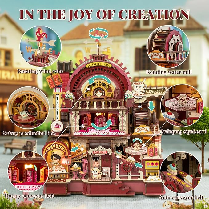 DIY 3D Wooden Puzzles for Adults, Dessert Atelier Electrically Powered – - Image 3