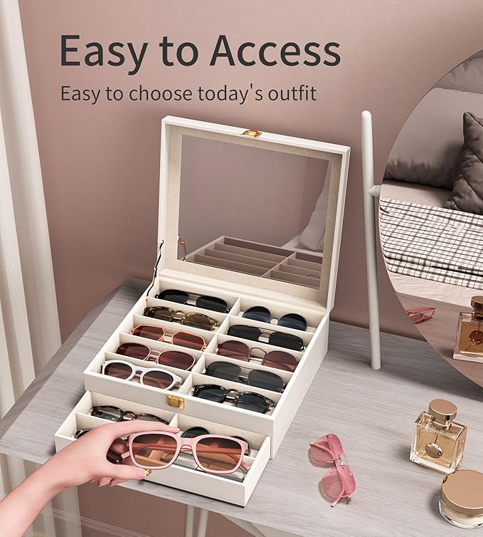 NEWLOOP 20 Slots Sunglass Organizer - Image 4