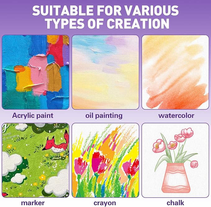 ESRICH 48 Pack Canvas for Painting 11x14, Canvas Boards for Painting Cotton - Image 4