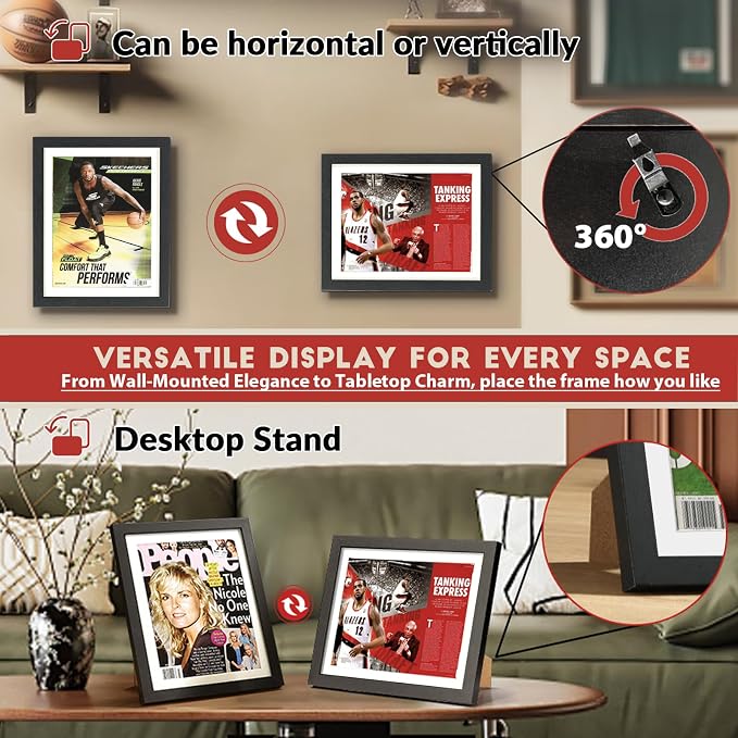 JupDec Sports Magazine Frame, Premium Wood Display Case - Image 4