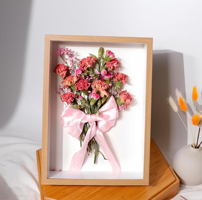 10 Pack 4x6 Shadow Box Frame，HD Glass Wooden Burlywood Hollow Photo Frame - Image 4