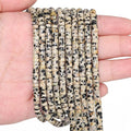 150Pcs 4×2mm Natural Dalmatian Jasper Spacer Stone Beads by Nitopupu