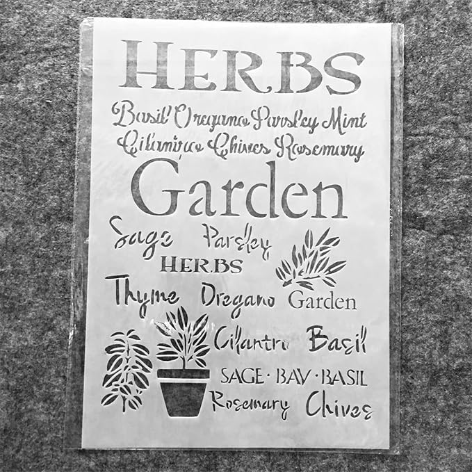 TIAMECH A4 Reusable Herbs Garden Stencil - Image 6