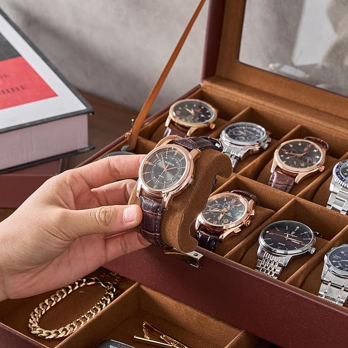 ProCase Watch Box, 10 Slot Watches Display Case - Image 5